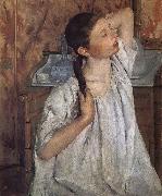 Mary Cassatt The girl do up her hair USA oil painting artist